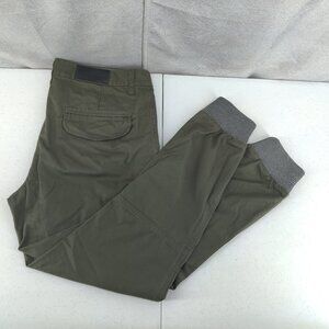 KITH Classics Mercer Pants Mens 34 Olive Green Jogger Tapered Rib Cuff Cotton